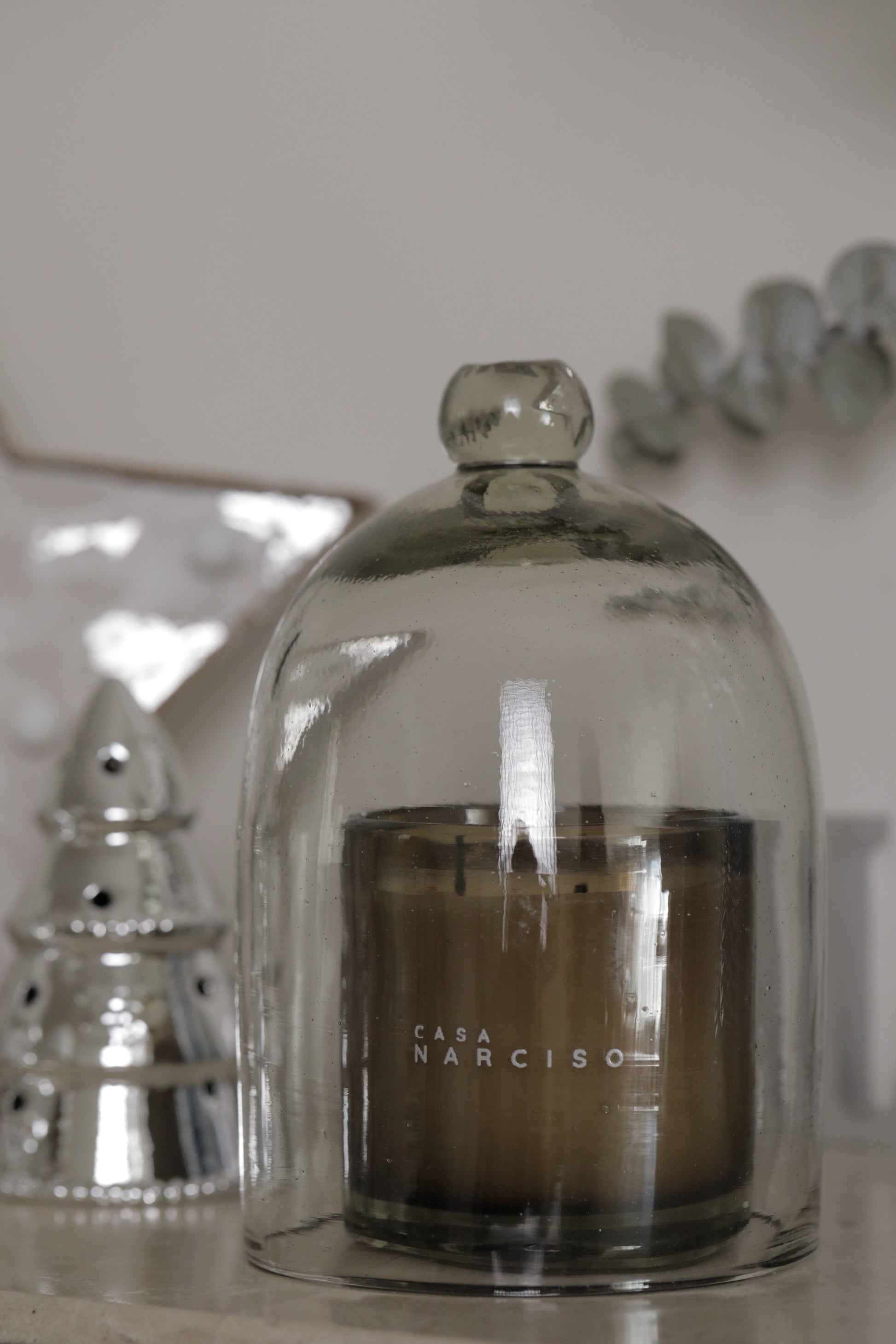 capelo de vidrio soplado transparente de lujo