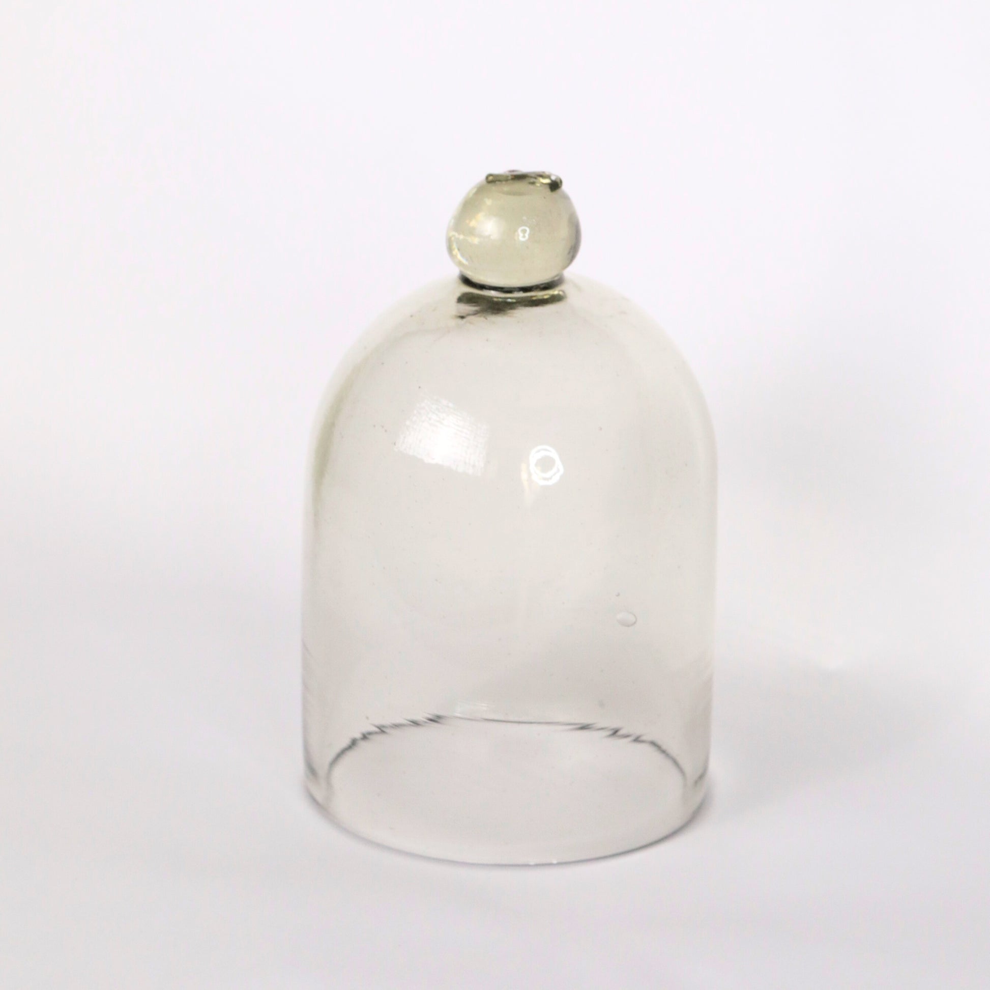 Capelo decorativo de vidrio soplado transparente mexicano