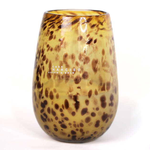 vela extra grande de vidrio soplado, hermosa y con un delicioso aroma exclusivo y lujoso artículo de decoración elegante . cera de soya premium