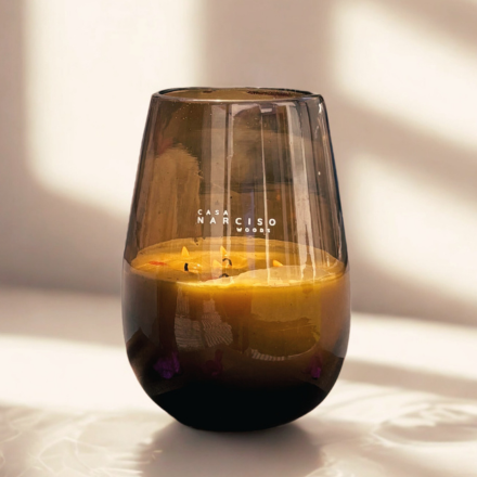 vela extra grande de vidrio soplado, hermosa y con un delicioso aroma exclusivo y lujoso artículo de decoración elegante