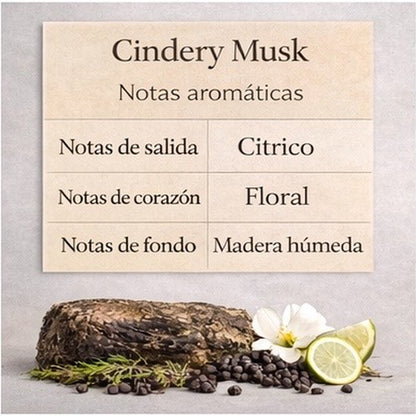 Vela aromática en concreto-Cindery Musk