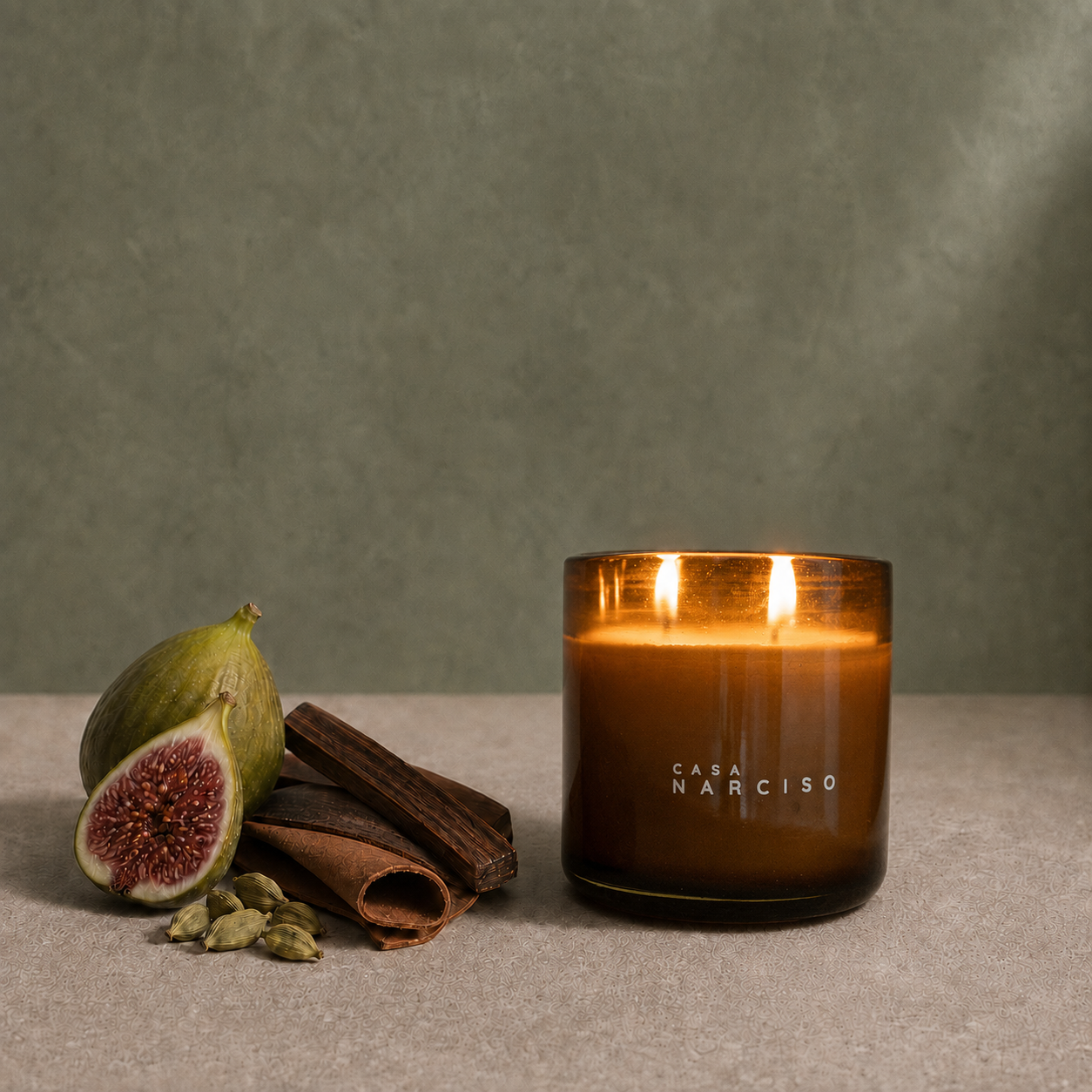 Vela aromática en vidrio soplado- Fig 33