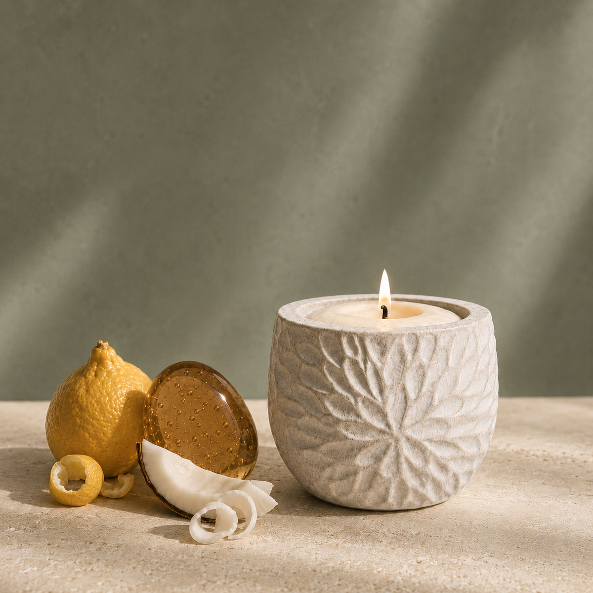 Vela aromática en concreto- Golden brew