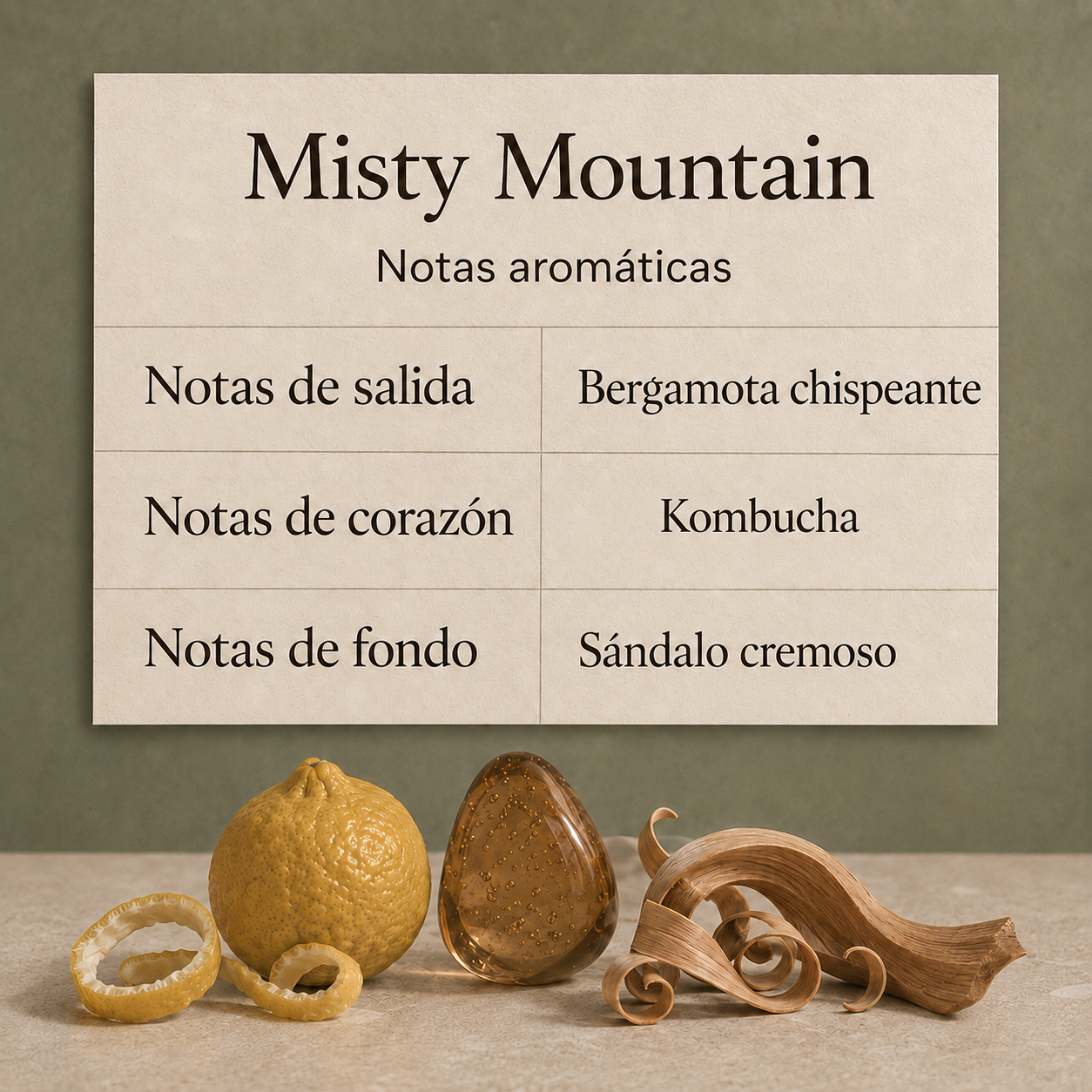 Vela aromática en vidrio soplado- Misty Mountain