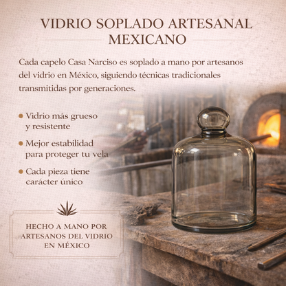 Capelo de vidrio soplado