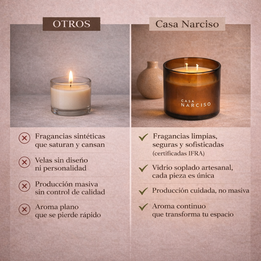 Vela aromática en vidrio soplado- Legendary Woods