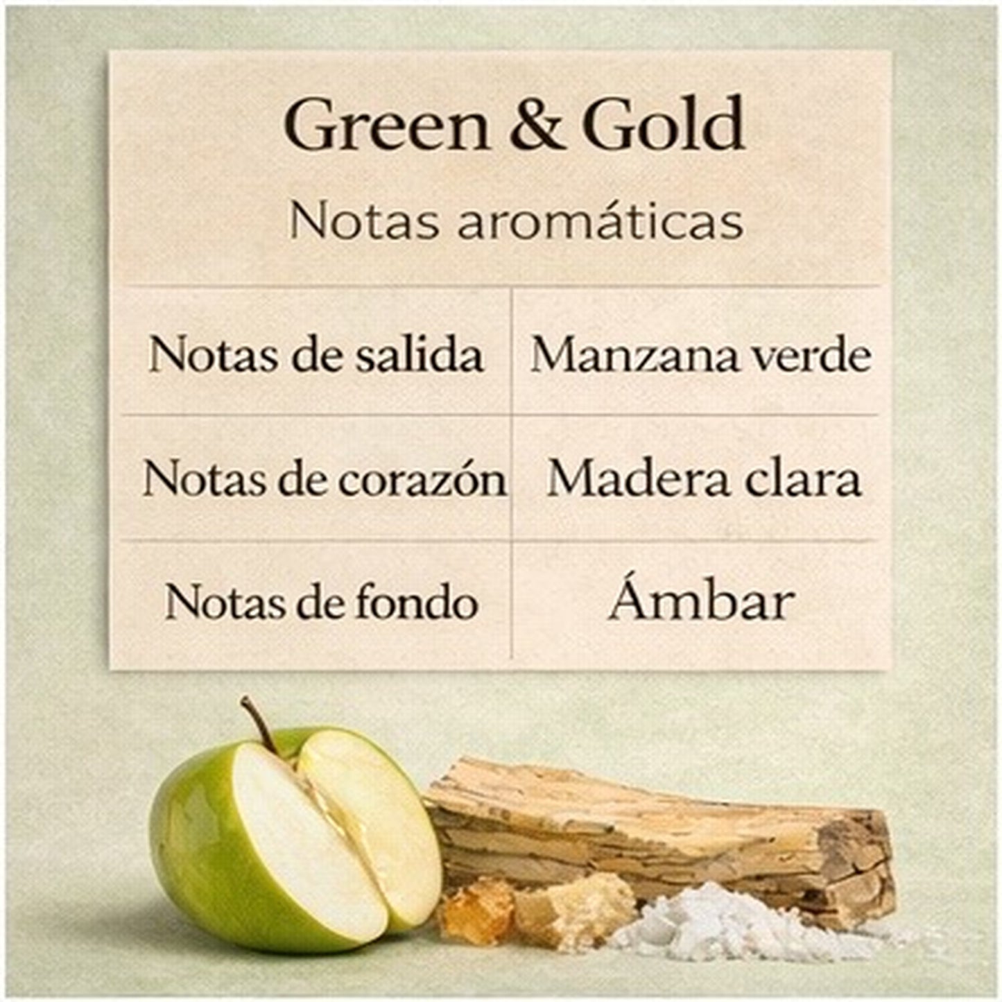 Vela aromática en concreto-Green & Gold