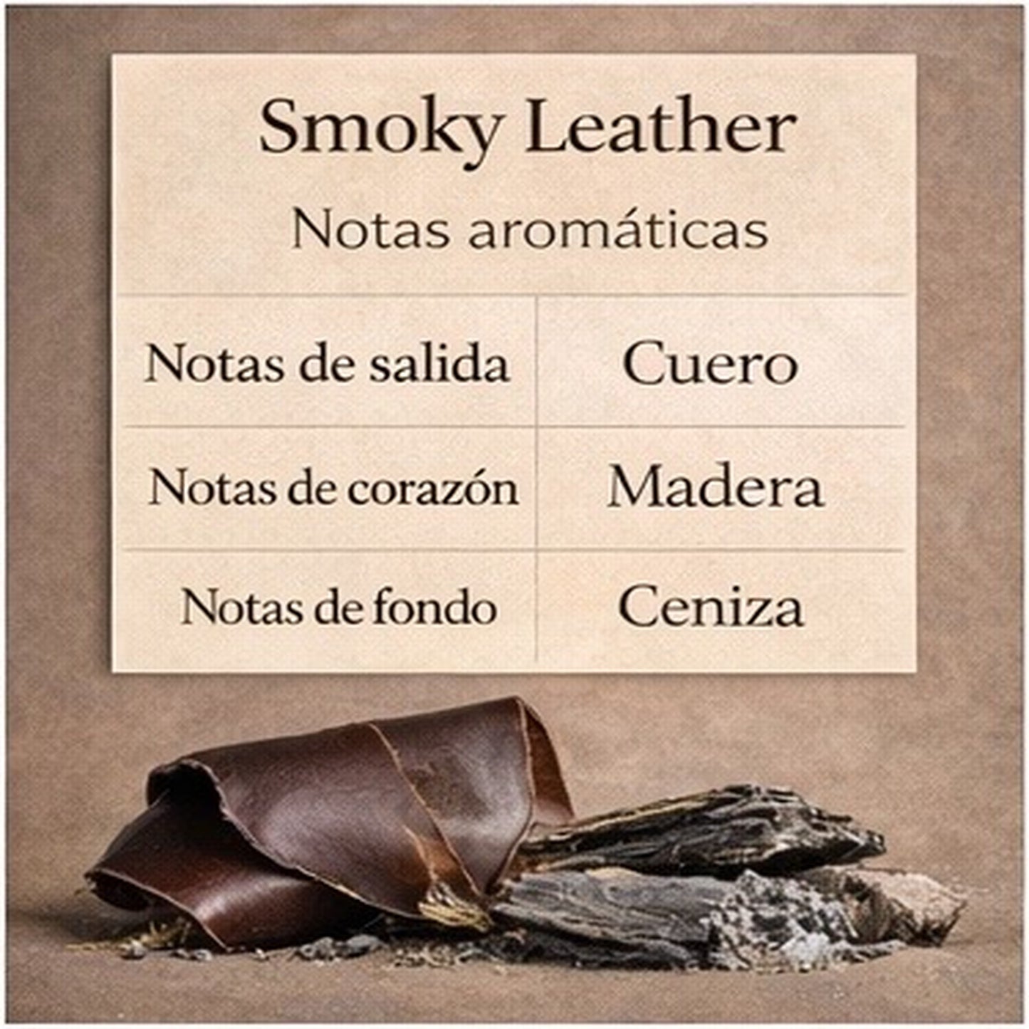 Vela aromática en concreto- Smoky Leather