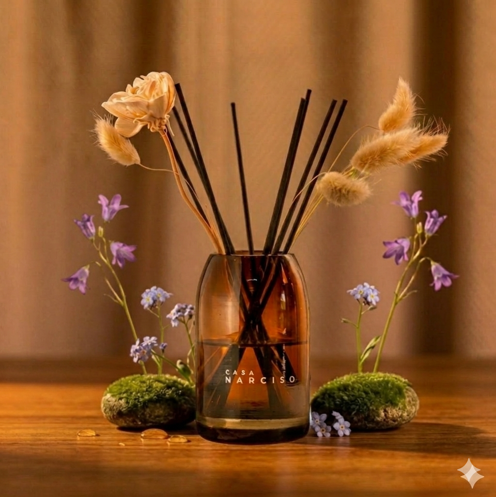 Difusor de vidrio soplado- Cindery Musk – Casa Narciso