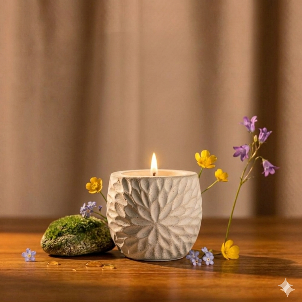 Vela aromática en concreto-Cindery Musk