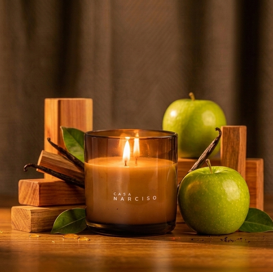 vela aromatica vidrio soplado fragancia libre de toxicos