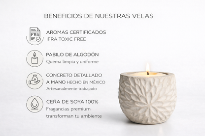 Vela aromática en concreto-Legendary Woods