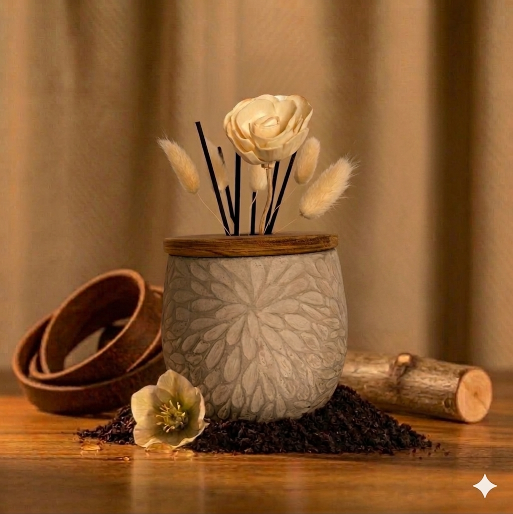 Difusor de concreto- Smoky Leather